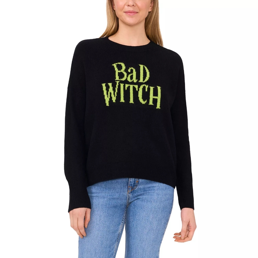 NWT Vince Camuto WICKED themed Elphaba BAD WITCH Sweater XS X-Small
